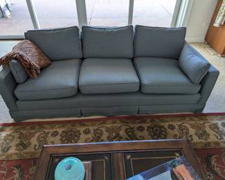 Dark Teal Diamond Pattern Sofa #2