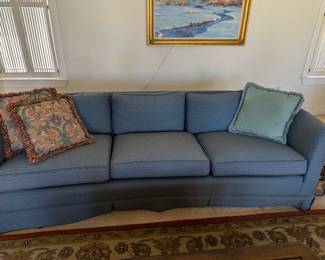 Dark Teal Diamond Pattern Sofa #1