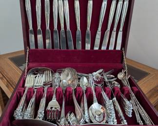 Late 20th Cent Baroque Godinger Silverplated Flatware