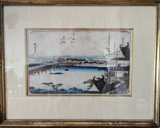 Yoshida, Toyokawa Bridge, Hiroshige