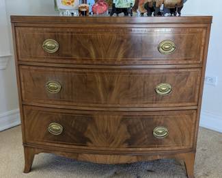 Regency Mahogany Bow Front Chest of Drawers