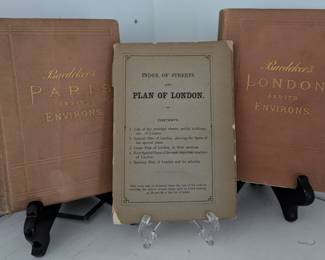 Karl Baedeker 1800s Handbook for Travelers - Paris to London