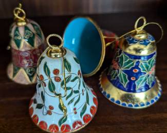 Vintage Cloisonné Bells