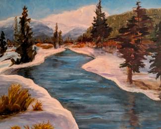 Barbara Throckmorton oil on canvas