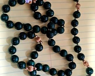 Malachite and 14kt gold Necklace