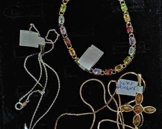 14kt Necklaces, 10kt gold bracelet
