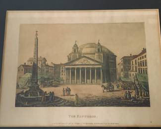 colored lithograph "The Pantheon" June 9th 1798