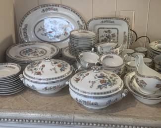 very large set of Kutani Crane china by Wedgewood
