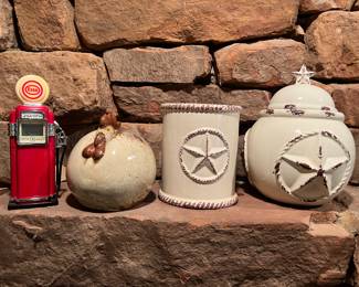 Cute canisters, and items that remind you of Texas