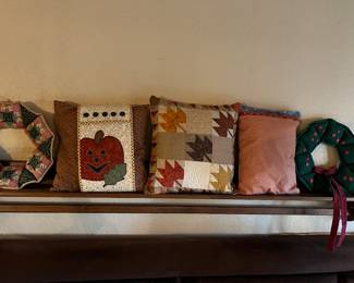 There are lots of quilted pillows of any size and also many of these fun wreaths