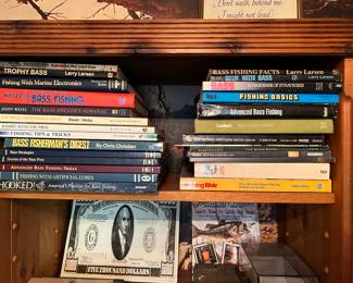 Lots of fishing books ( also fishing accessories and items too)
