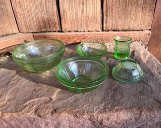 Beautiful Uranium glass pieces