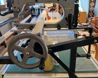 Another view of the Gammel, long arm quilting machine