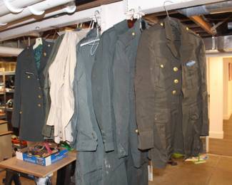 Military Jackets, shirts and coats.