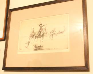 Seven Eileen Alice Soper, British (1905-1990) Etchings, Signed, Framed.