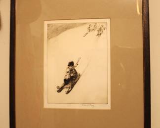 Seven Eileen Alice Soper, British (1905-1990) Etchings, Signed, Framed.