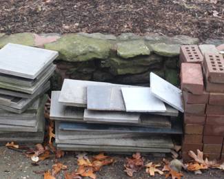 BUY IT NOW! $200.00 for all. Variety of Flagstone pieces and bricks.