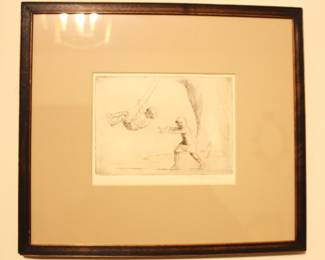 Seven Eileen Alice Soper, British (1905-1990) Etchings, Signed, Framed.