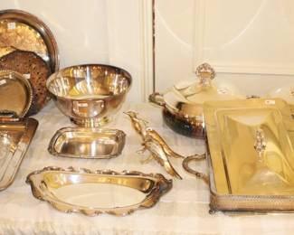 Silver plate pieces.