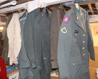 Vintage military clothing.