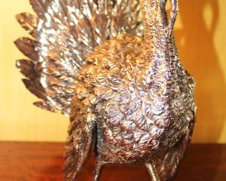 BUY IT NOW! $250.00. Plated Silver Full Figure Turkey.
