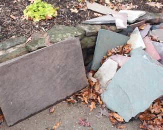 BUY IT NOW! $200.00 for all. Variety of Flagstone pieces and bricks.