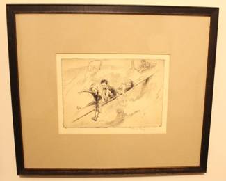 Seven Eileen Alice Soper, British (1905-1990) Etchings, Signed, Framed.
