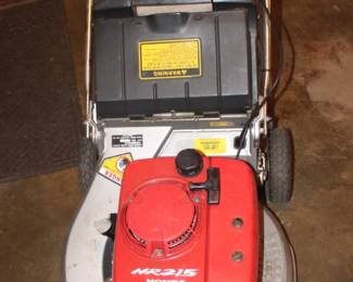 Honda HR215 lawn mower.