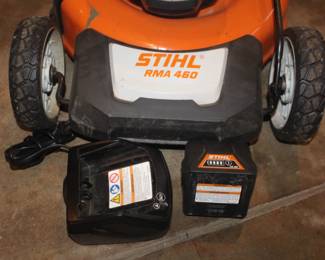 BUY IT NOW! $250.00. Stihl battery operated walk behind lawn mower. Model RMA 460 w/battery and charger.
