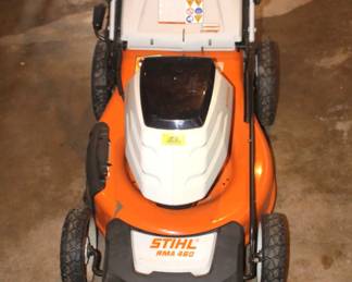 BUY IT NOW! $250.00. Stihl battery operated walk behind lawn mower. Model RMA 460 w/battery and charger.
