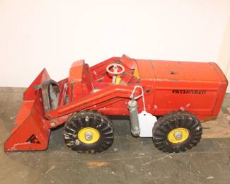 Vintage metal payloader truck.