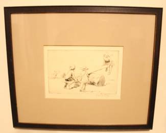 Seven Eileen Alice Soper, British (1905-1990) Etchings, Signed, Framed.