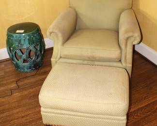 BUY IT NOW! $195.00. Brunschwig & Fils Chair and Ottoman w/casters.