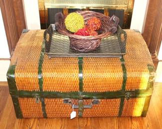 BUY IT NOW! $130.00. Decorative Metal Strapped Trunk.