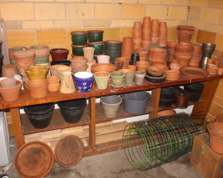 Large Variety of clay pots.