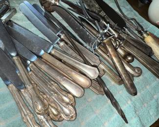 LOTS of silverplate + some sterling flatware