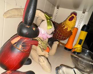 Cute critters, wooden rabbit is sold