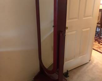 Two door, swivel jewelry armoire