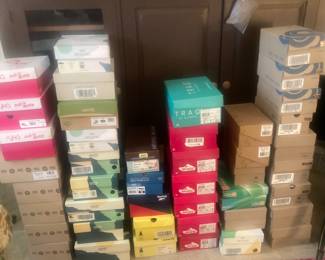 None of these shoes have been worn. Many nice styles and brands