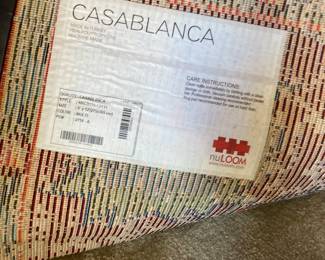 Casablanca 9x12 foot thick rug made in Turkey. Rug is shown in a picture of living room - duplicated next
