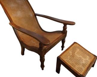 Teak and Wicker Lounge Chair and Ottomanremovebgpreview Original