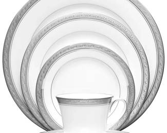 Noritake Crestwood Platinum, Dinnerware Set, 28 Pcs