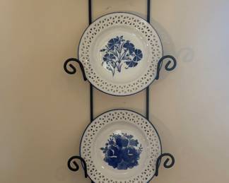 Blue and white plates