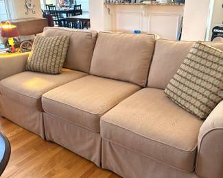 Havertys taupe sofa