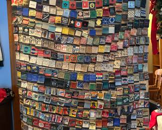 HIGHEST & BEST BY 4:00 TUESDAY!

Over 1800 vintage matchbooks on FULL LOT. Including very cool vintage matchbooks on 4 wall covering & vintage bag over flowing with additional vintage matchbooks
 Very unique!