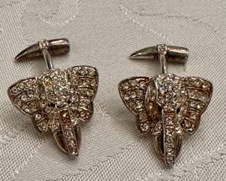 Vintage Thomas Pink elephant cufflinks