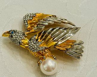 Ann Hand eagle brooch