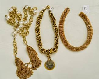 Statement fashion neck ornamentation including Barrera, Ciner and others