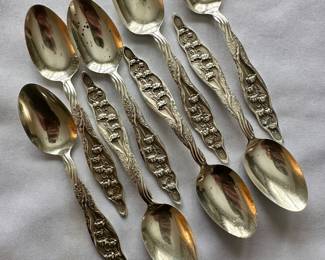 Antique Whiting Lily of the Valley ice cream spoons