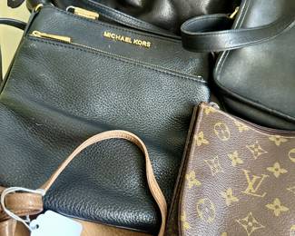 Designer handbags including Michael Kore